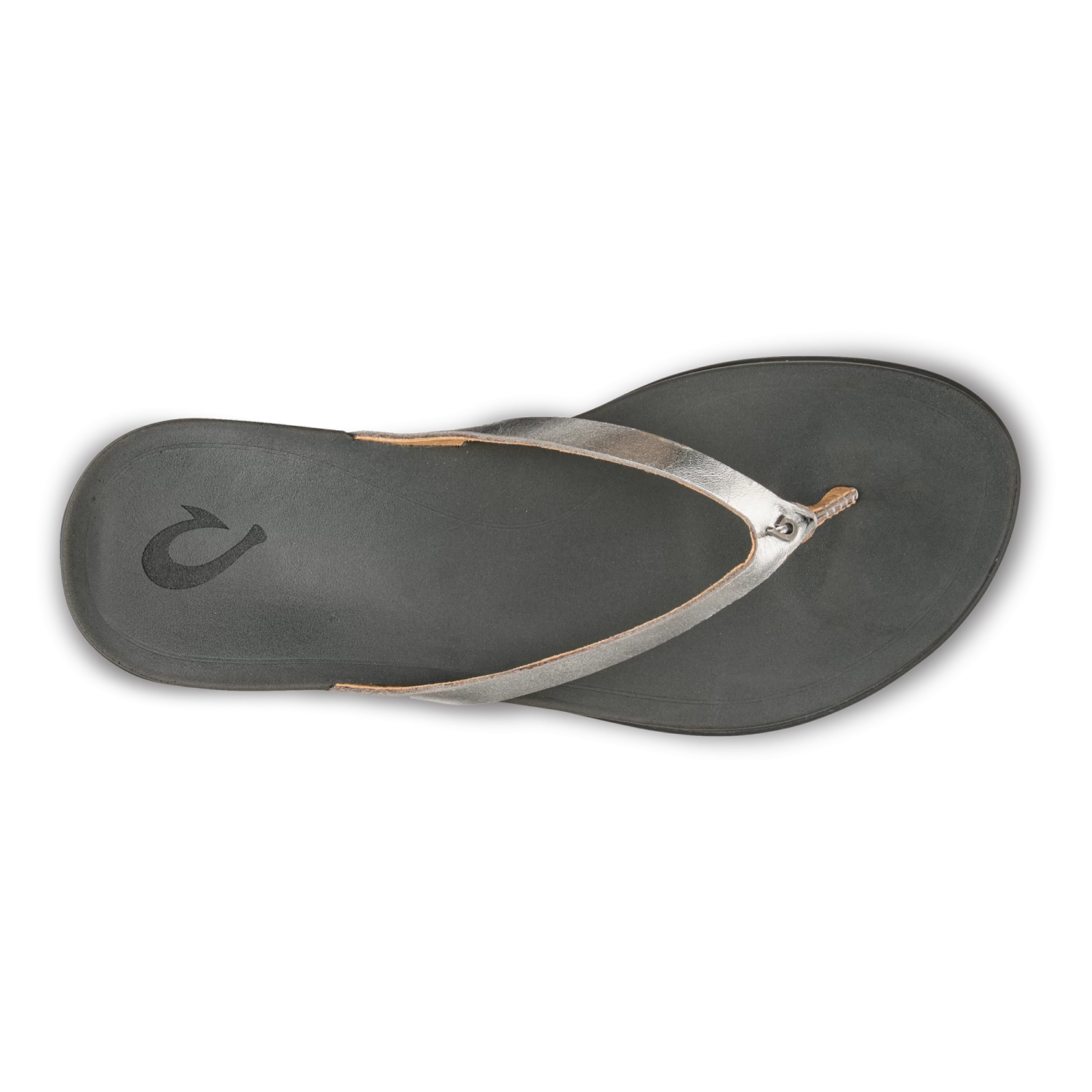 OluKai Ho‘ōpio Leather - Silver / Charcoal 2 OluKai Ho‘ōpio Leather - Silver / Charcoal - Image 2
