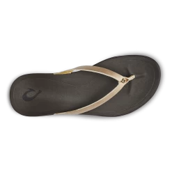 OluKai Ho‘ōpio Leather - Bubbly / Dark Java -Olukai Shop 20290 FA48 004 W HoopioLeather BubDkj