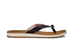 OluKai Hawai'iloa Kia Hope In Black Sandals
