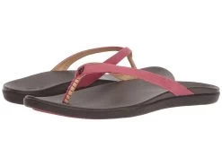 OluKai Ho'opio Leather (dark Red/dark Java)